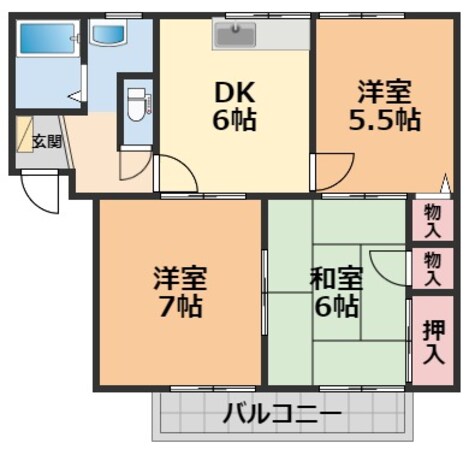 エスポワールA・Ｂ・C棟の物件間取画像